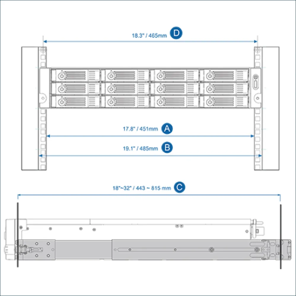qnap-railkit-rail-b02 Rail-B02 - Imagen 1